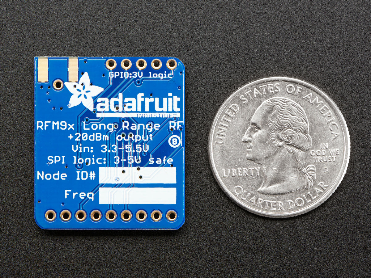 Adafruit RFM95W LoRa Radio Transceiver Breakout, 868 or 915 MHz, RadioFruit