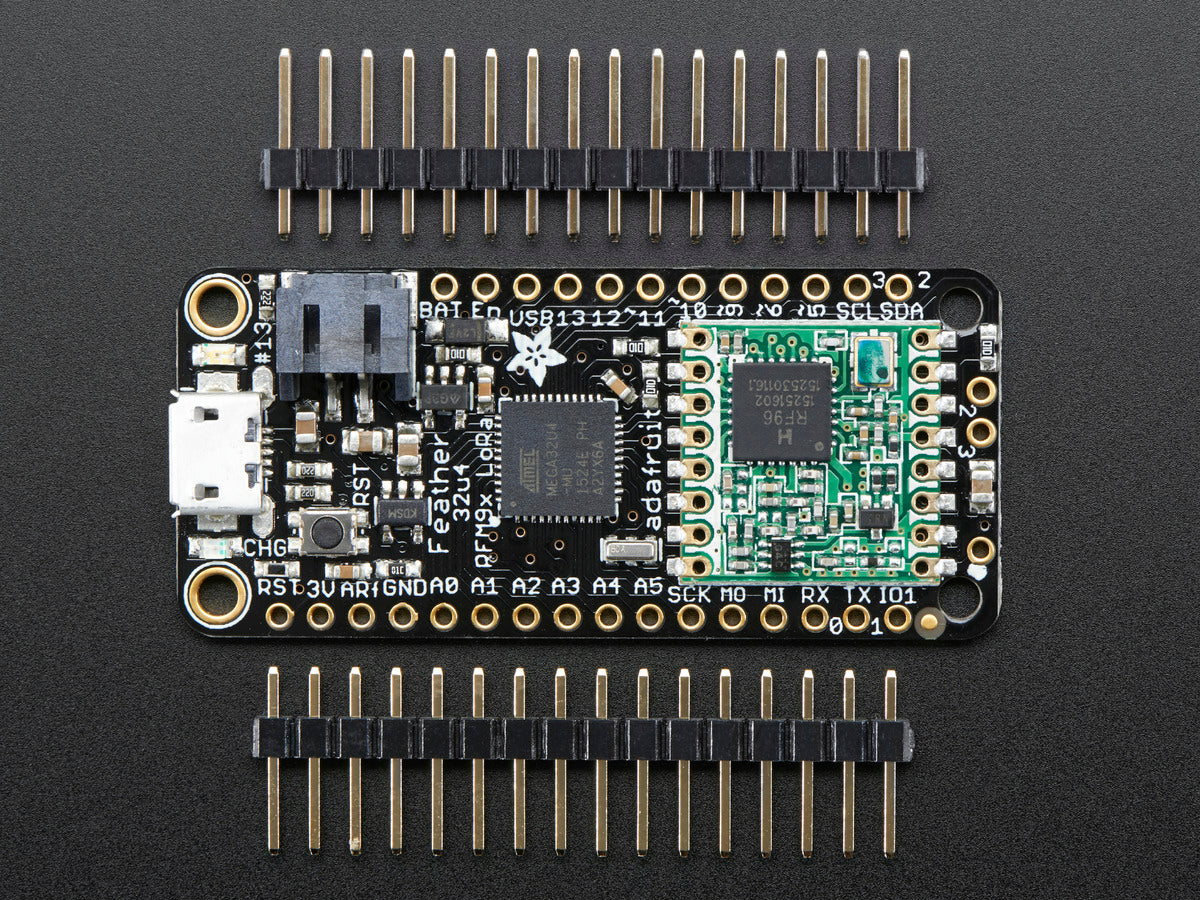 Adafruit Feather 32u4 RFM95 LoRa Radio, 868 or 915 MHz, RadioFruit