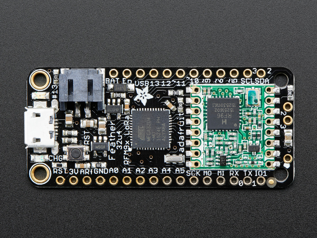 Adafruit Feather 32u4 RFM95 LoRa Radio, 868 or 915 MHz, RadioFruit