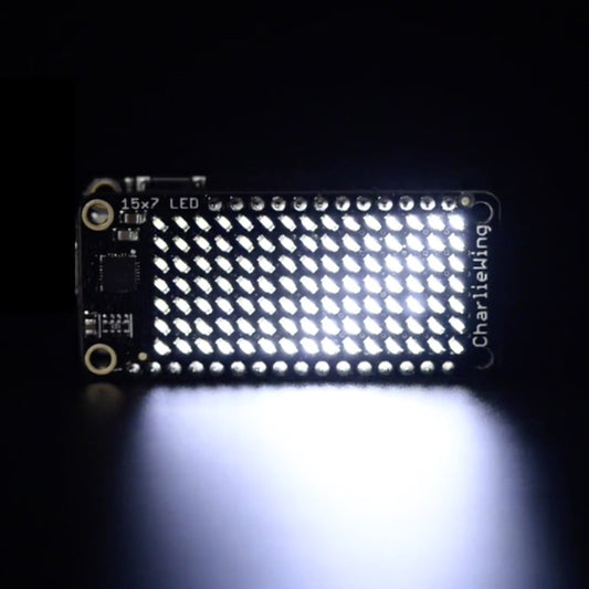 Adafruit 15x7 CharliePlex LED Matrix FeatherWing, Kaltweiß, 3138