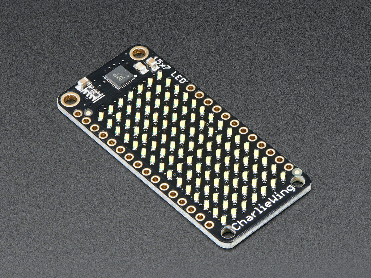 Adafruit 15x7 CharliePlex LED Matrix FeatherWing, Kaltweiß, 3138