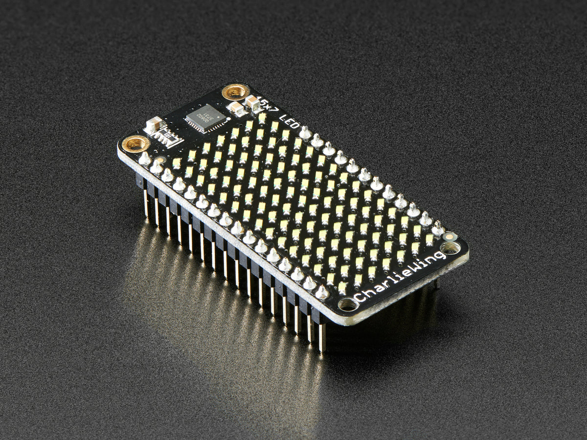 Adafruit 15x7 CharliePlex LED Matrix FeatherWing, Kaltweiß, 3138