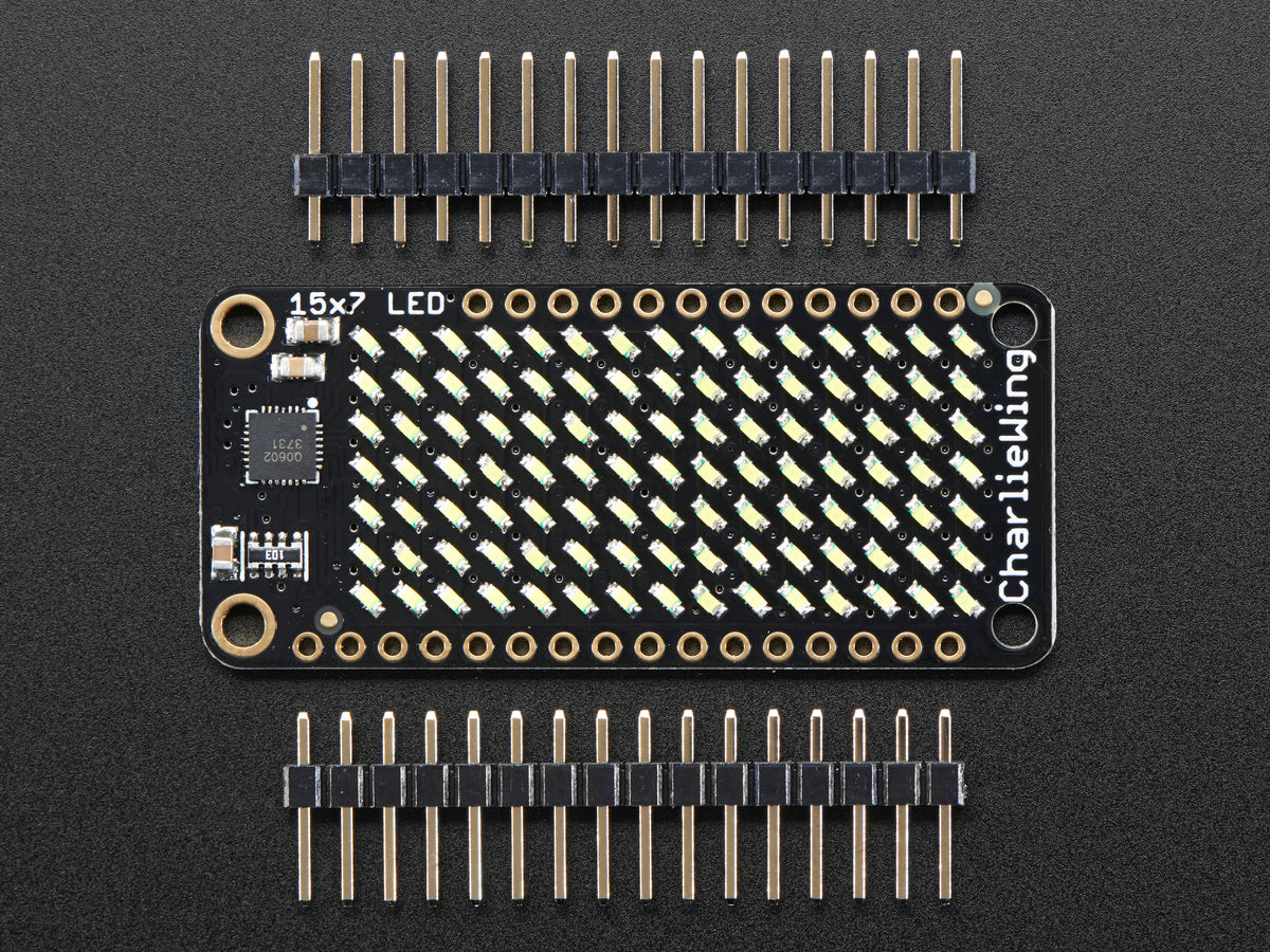 Adafruit 15x7 CharliePlex LED Matrix FeatherWing, Kaltweiß, 3138