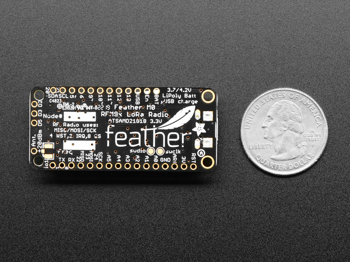 Adafruit Feather M0 with RFM95 LoRa Radio, 900MHz
