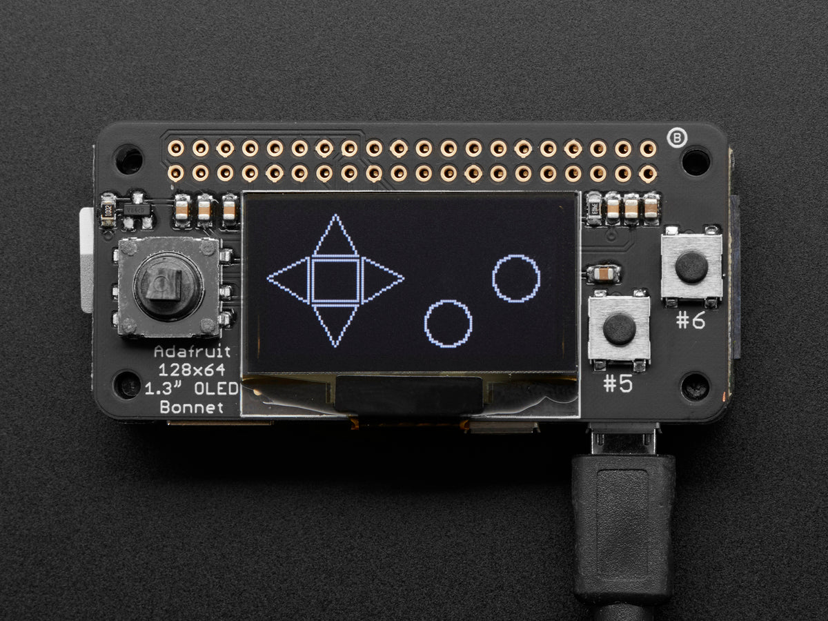 Adafruit OLED Bonnet Pack mit Raspberry Pi Zero W