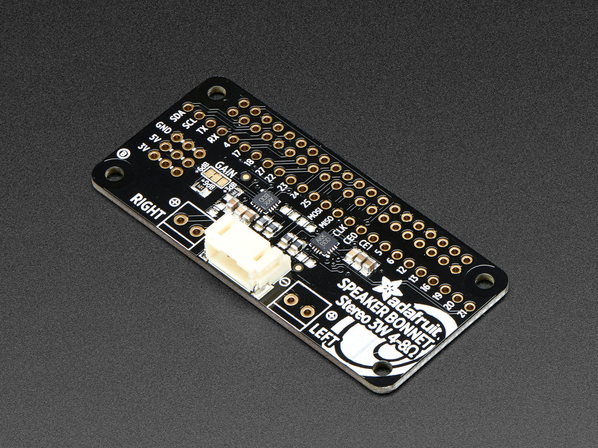 Adafruit I2S 3W Stereo Lautsprecher-Bonnet für Raspberry Pi, Mini Kit, 3346
