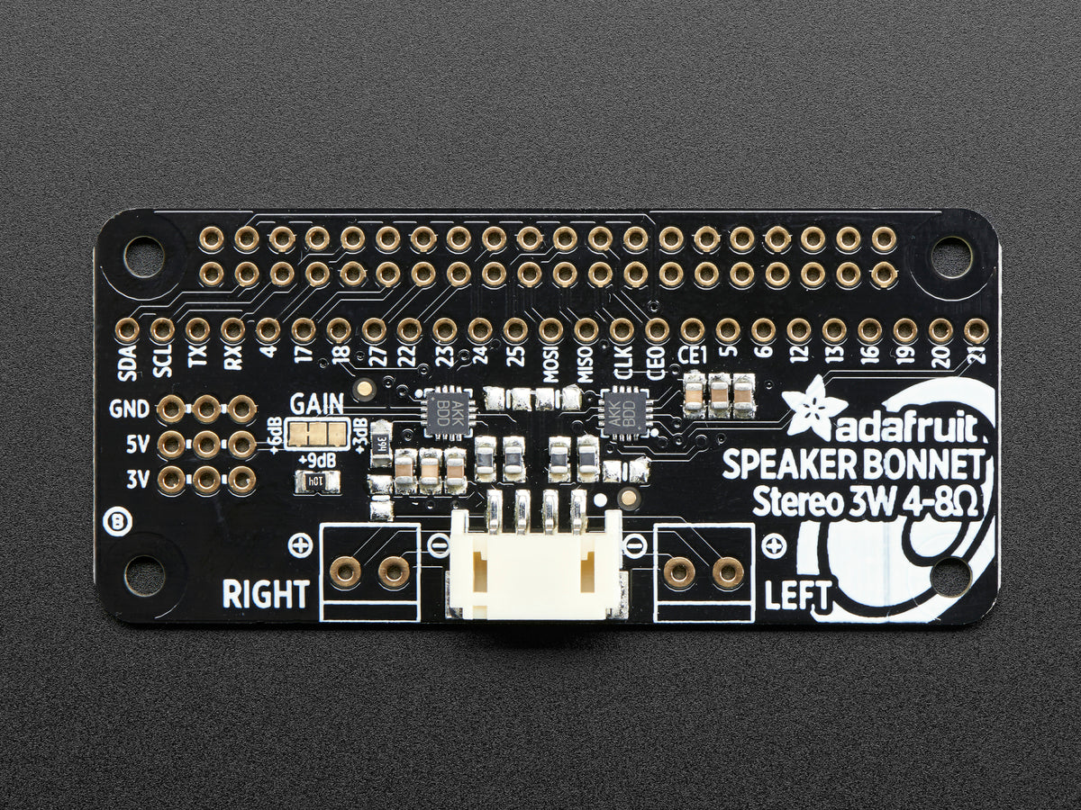 Adafruit I2S 3W Stereo Lautsprecher-Bonnet für Raspberry Pi, Mini Kit, 3346