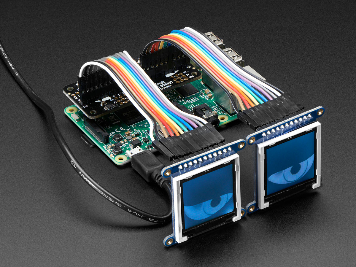 Adafruit Animated Eyes Bonnet für Raspberry Pi, ohne Displays, 3356