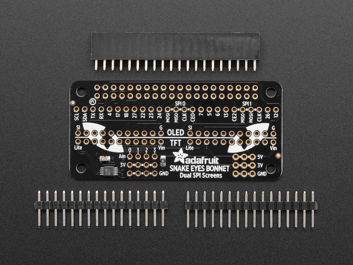 Adafruit Animated Eyes Bonnet für Raspberry Pi, ohne Displays, 3356