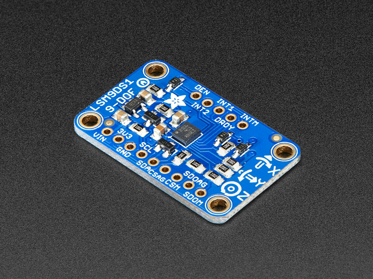Adafruit LSM9DS1 3-Achsen-Accelerometer, -Gyroskop und -Magnetometer + Temperatursensor, 9-DOF, I2C, SPI, 3387