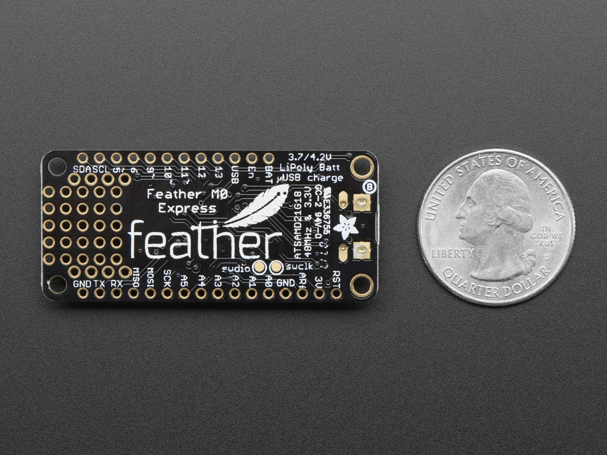 Adafruit Feather M0 Express, Designed for CircuitPython, ATSAMD21 Cortex M0