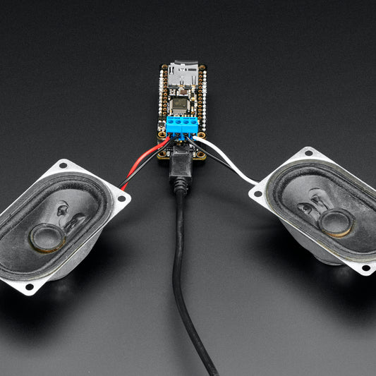 Adafruit Music Maker FeatherWing mit Verstärker, Synth Player für MP3, OGG, WAV, MIDI, 3436