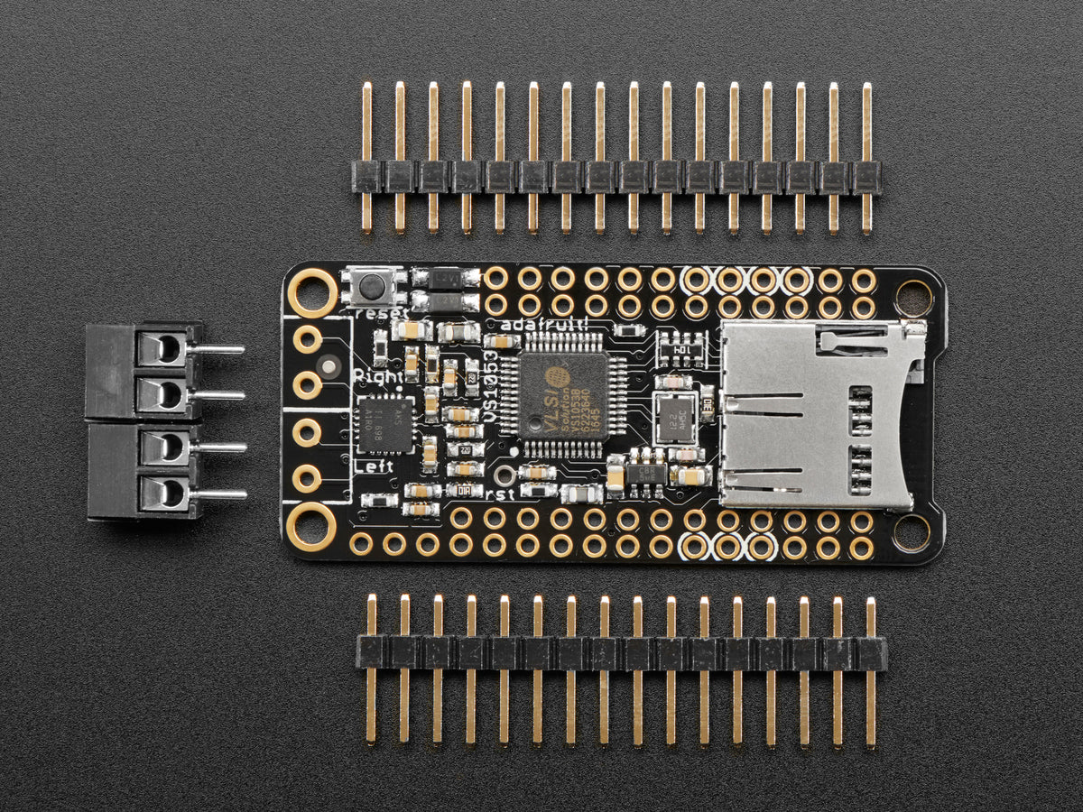 Adafruit Music Maker FeatherWing mit Verstärker, Synth Player für MP3, OGG, WAV, MIDI, 3436