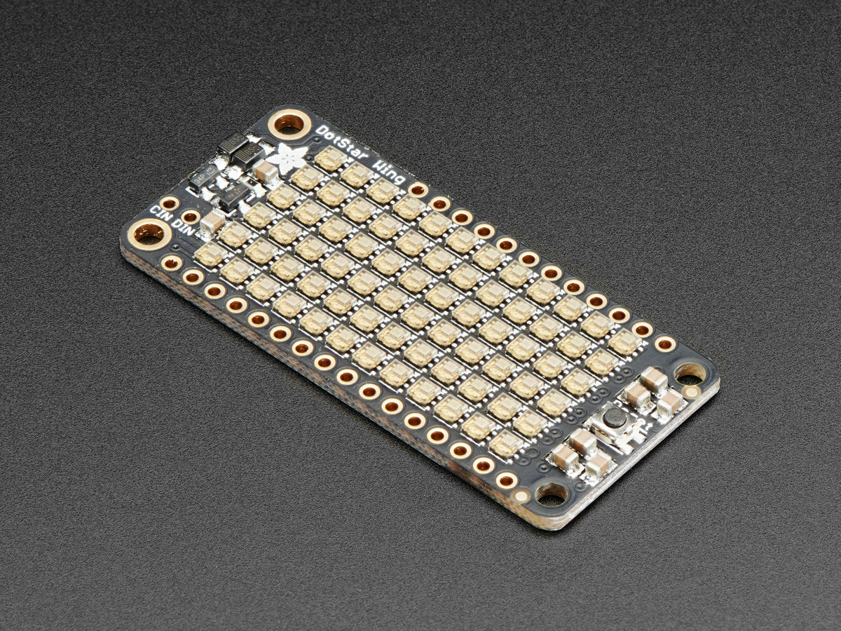 Adafruit DotStar FeatherWing, 6x12 RGB LEDs, 3449