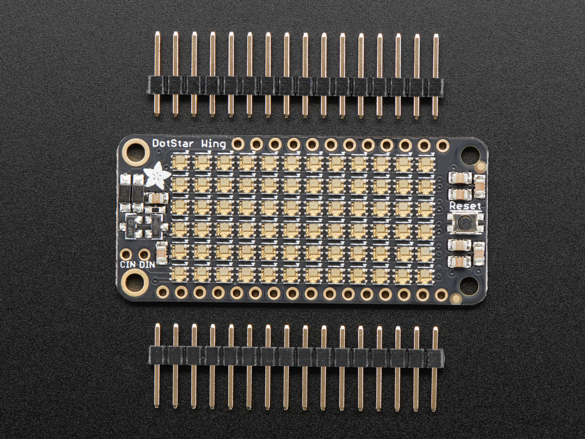 Adafruit DotStar FeatherWing, 6x12 RGB LEDs, 3449