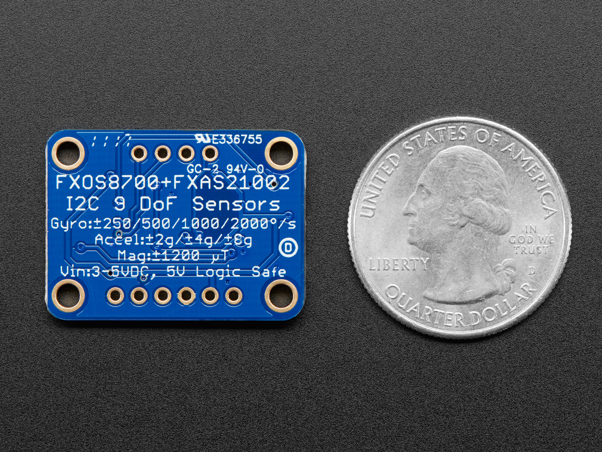 Adafruit NXP FXOS8700 + FXAS21002, 3-Achsen-Accelerometer, -Gyroskop und -Magnetometer, 9-DOF, I2C, 3463