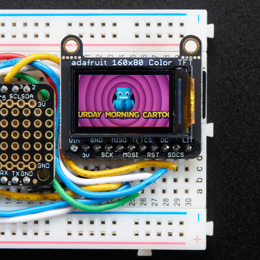 Adafruit 0,96" 160x80 TFT-Display mit MicroSD-Slot, ST7735, 3533