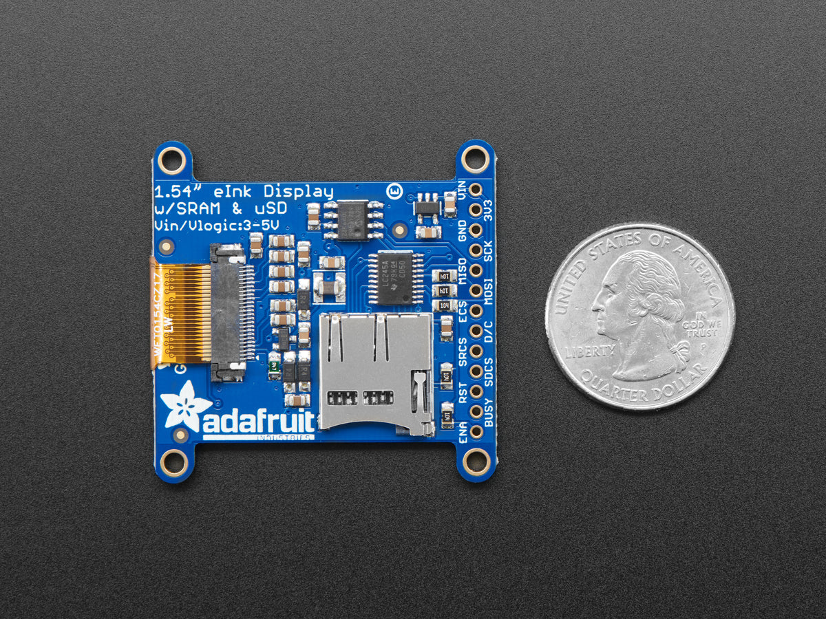 Adafruit 1,54" eInk / ePaper Display mit SRAM, 3-farbig, 3625