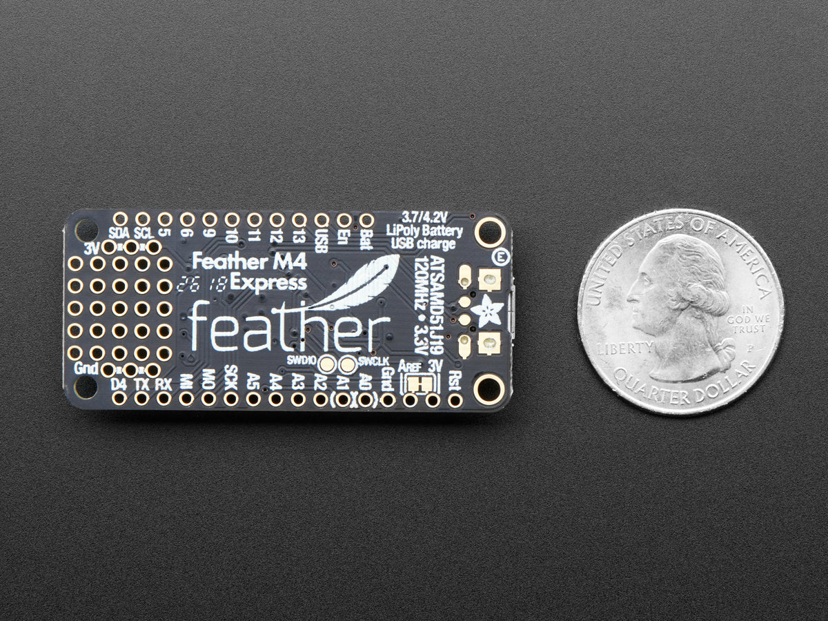 Adafruit Feather M4 Express featuring ATSAMD51 Cortex M4