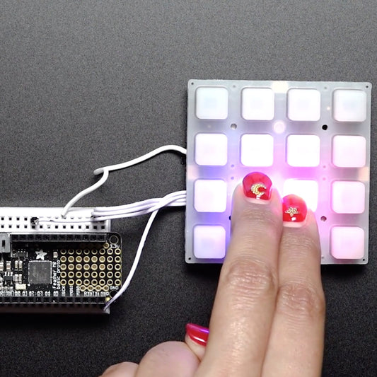 Adafruit NeoTrellis RGB Treiberplatine für 4x4 Keypads, 3954