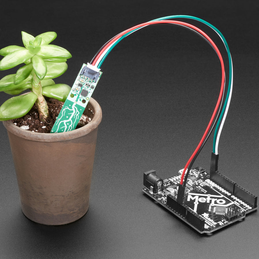 Adafruit STEMMA Soil Sensor, kapazitiver I2C-Feuchtesensor für Erde, 4026