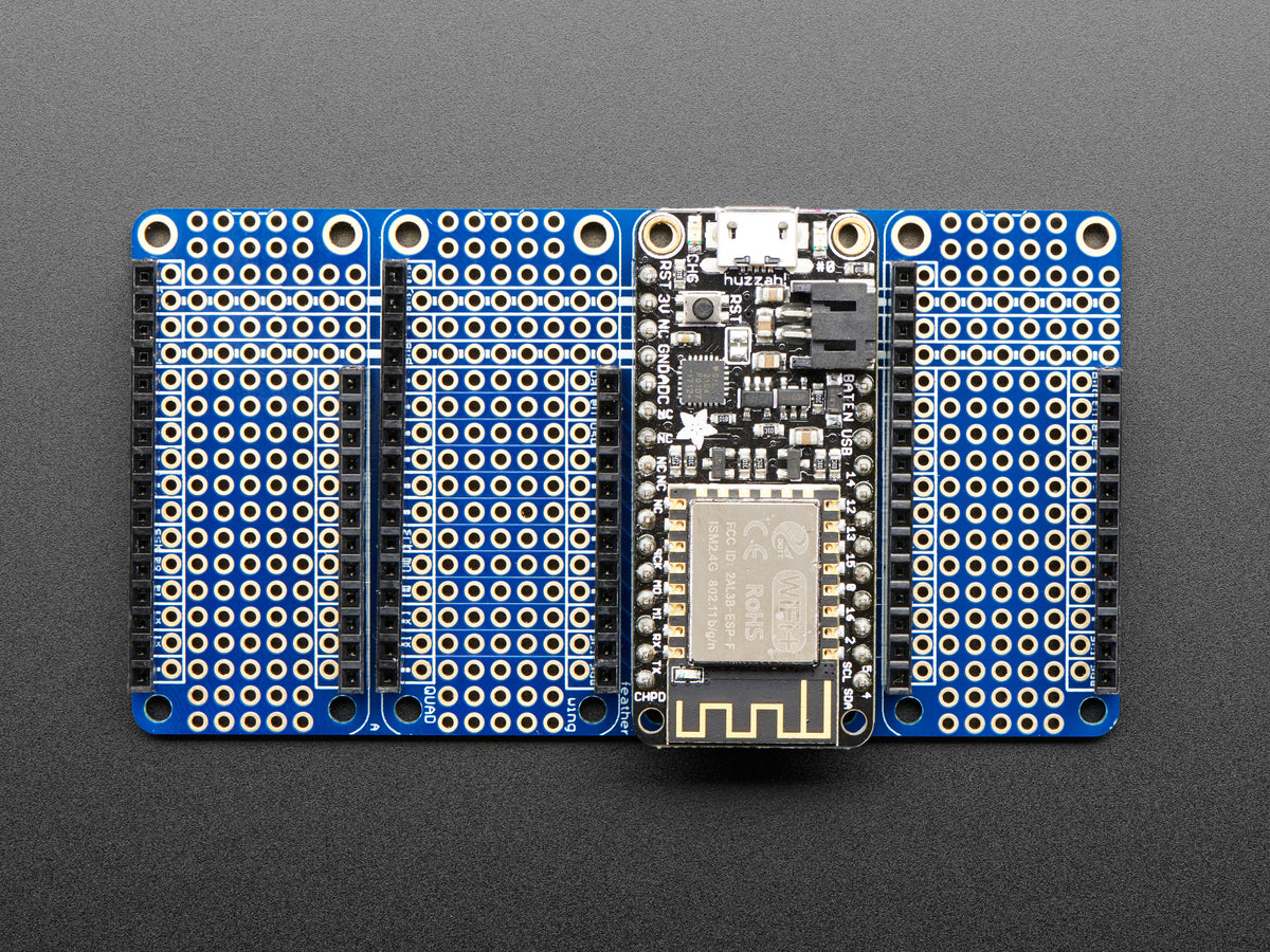 Adafruit Quad Side-by-Side FeatherWing Kit mit Buchsenleisten, 4254