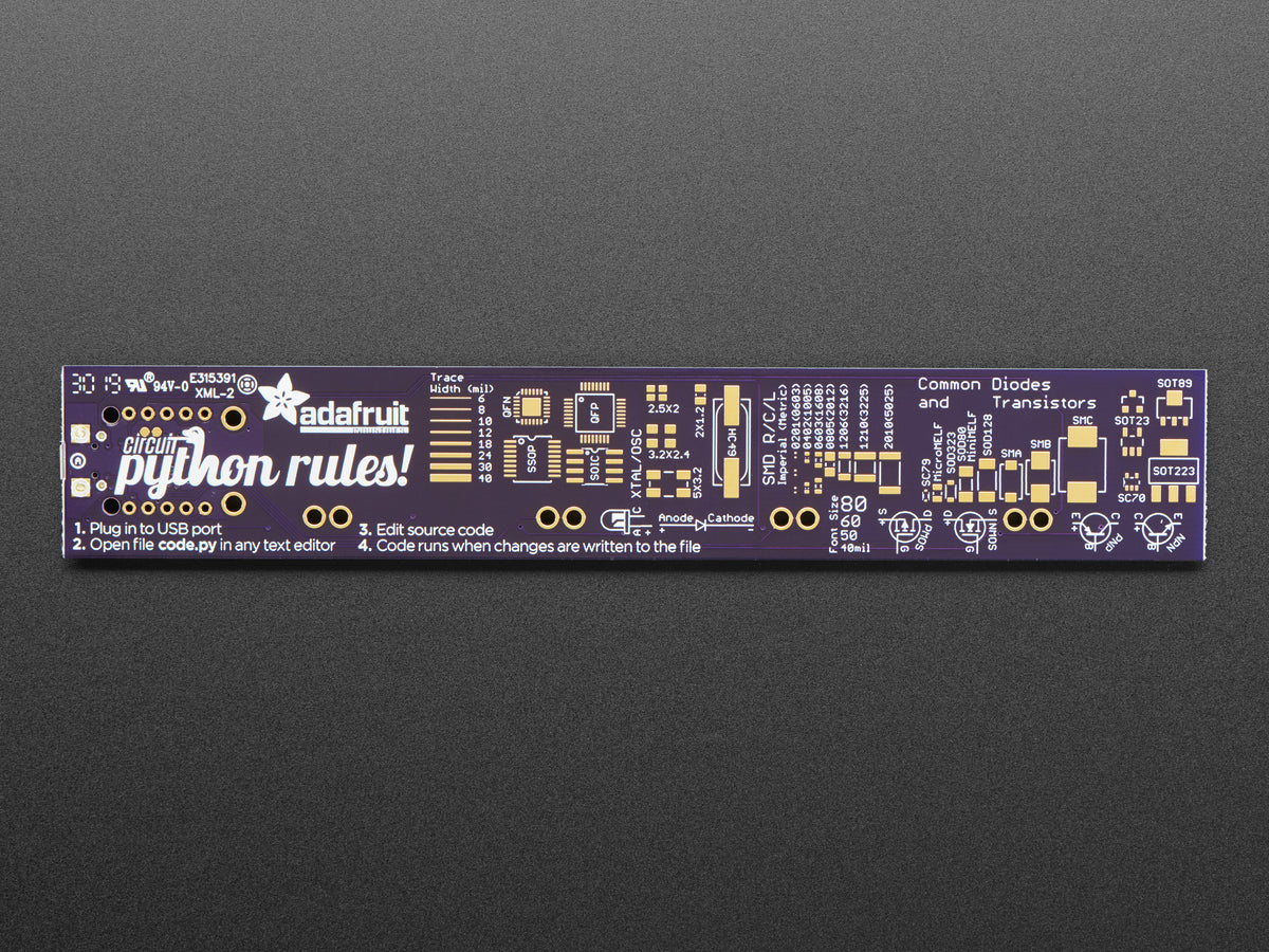 Adafruit PyRuler, Engineer Reference Ruler with CircuitPython