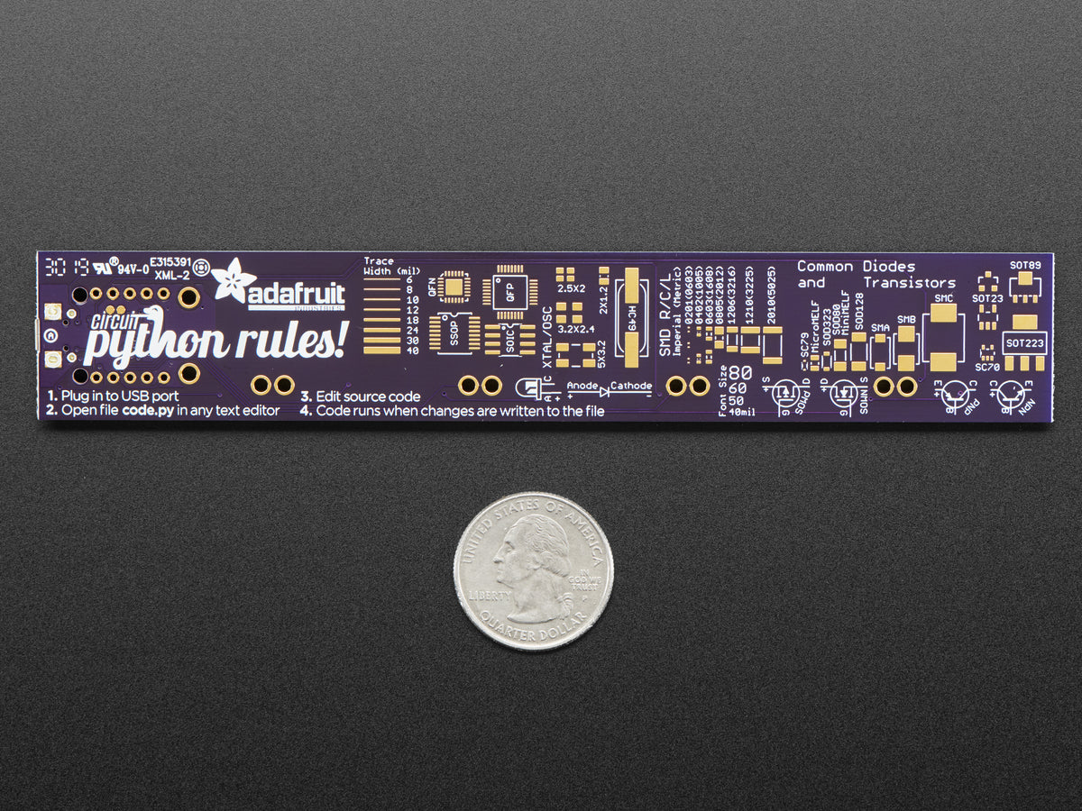 Adafruit PyRuler, Engineer Reference Ruler with CircuitPython