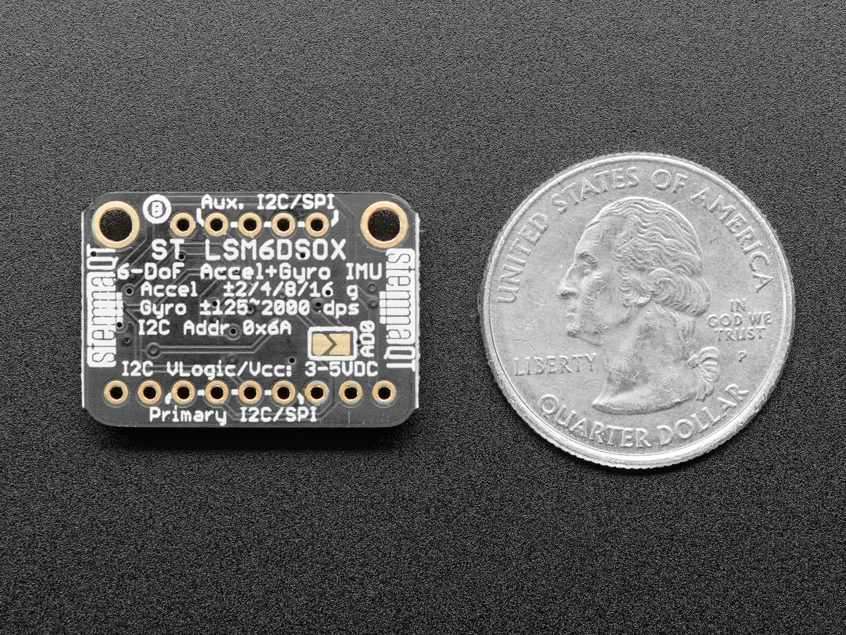 Adafruit LSM6DSOX Accelerometer und Gyroskop, STEMMA QT / Qwiic, 4438