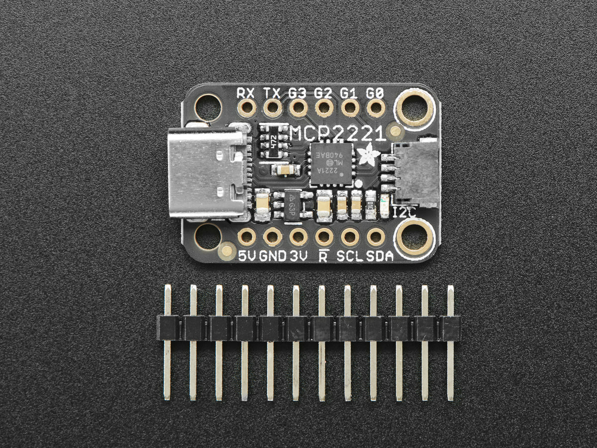 Adafruit MCP2221A Breakout, General Purpose USB to GPIO ADC I2C, Stemma QT / Qwiic