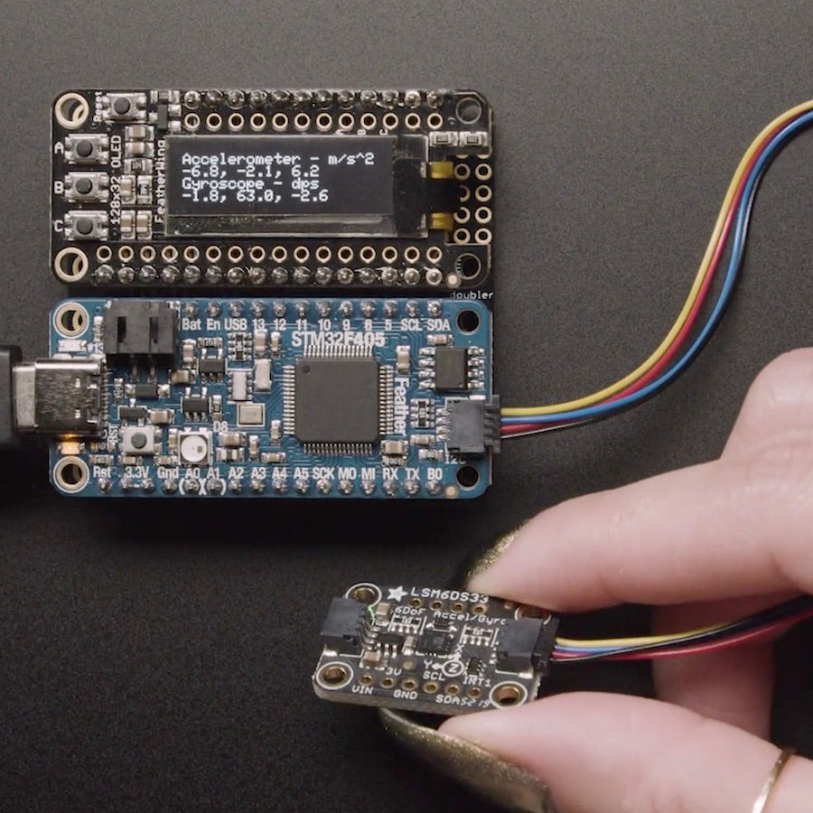 Adafruit LSM6DS33 Beschleunigungssensor + Gyroskop, STEMMA QT / Qwiic, 4480