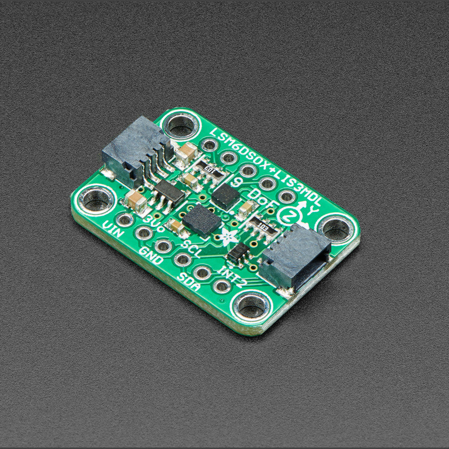 Adafruit LSM6DSOX + LIS3MDL, Präzisions-9-DoF-Sensor, Accelerometer, Gyroskop, Magnetometer, STEMMA QT/Qwiic, 4517