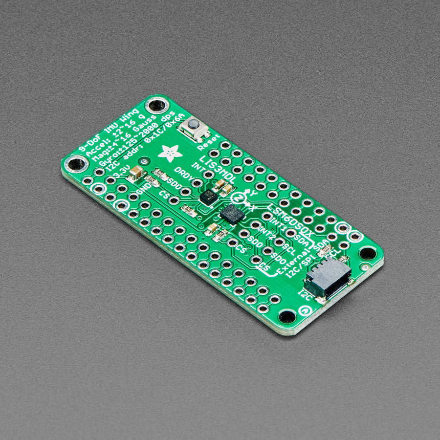 Adafruit LSM6DSOX + LIS3MDL FeatherWing, Präzisions-Accelerometer und -Gyroskop, 4565