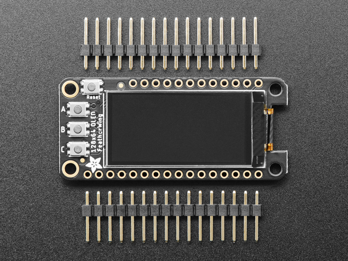 Adafruit FeatherWing OLED, 128x64 OLED Add-on für Feather Board, STEMMA QT / Qwiic, 4650