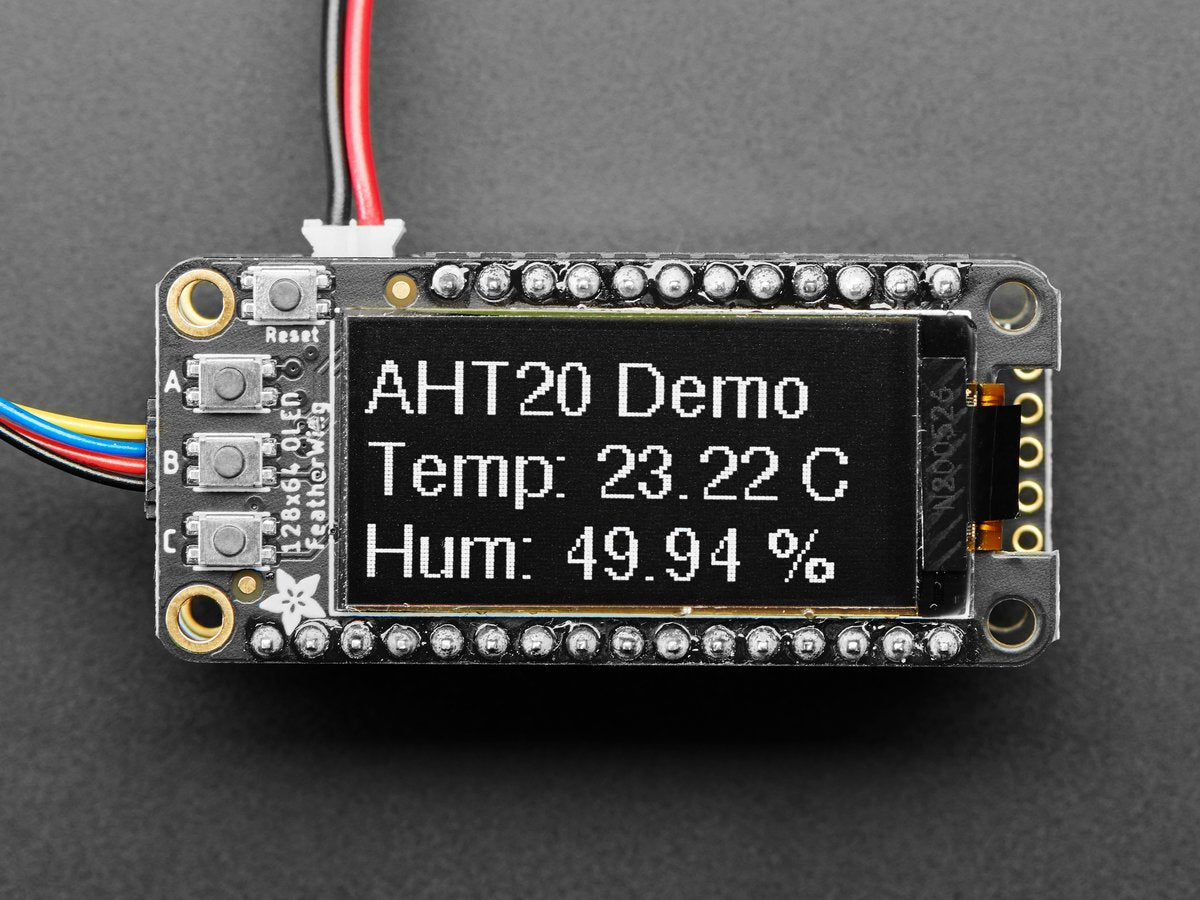 Adafruit FeatherWing OLED, 128x64 OLED Add-on für Feather Board, STEMMA QT / Qwiic, 4650