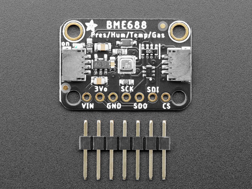 Adafruit BME688 Temperatur-, Luftfeuchtigkeits-, Druck- und Gassensor, STEMMA QT, 5046