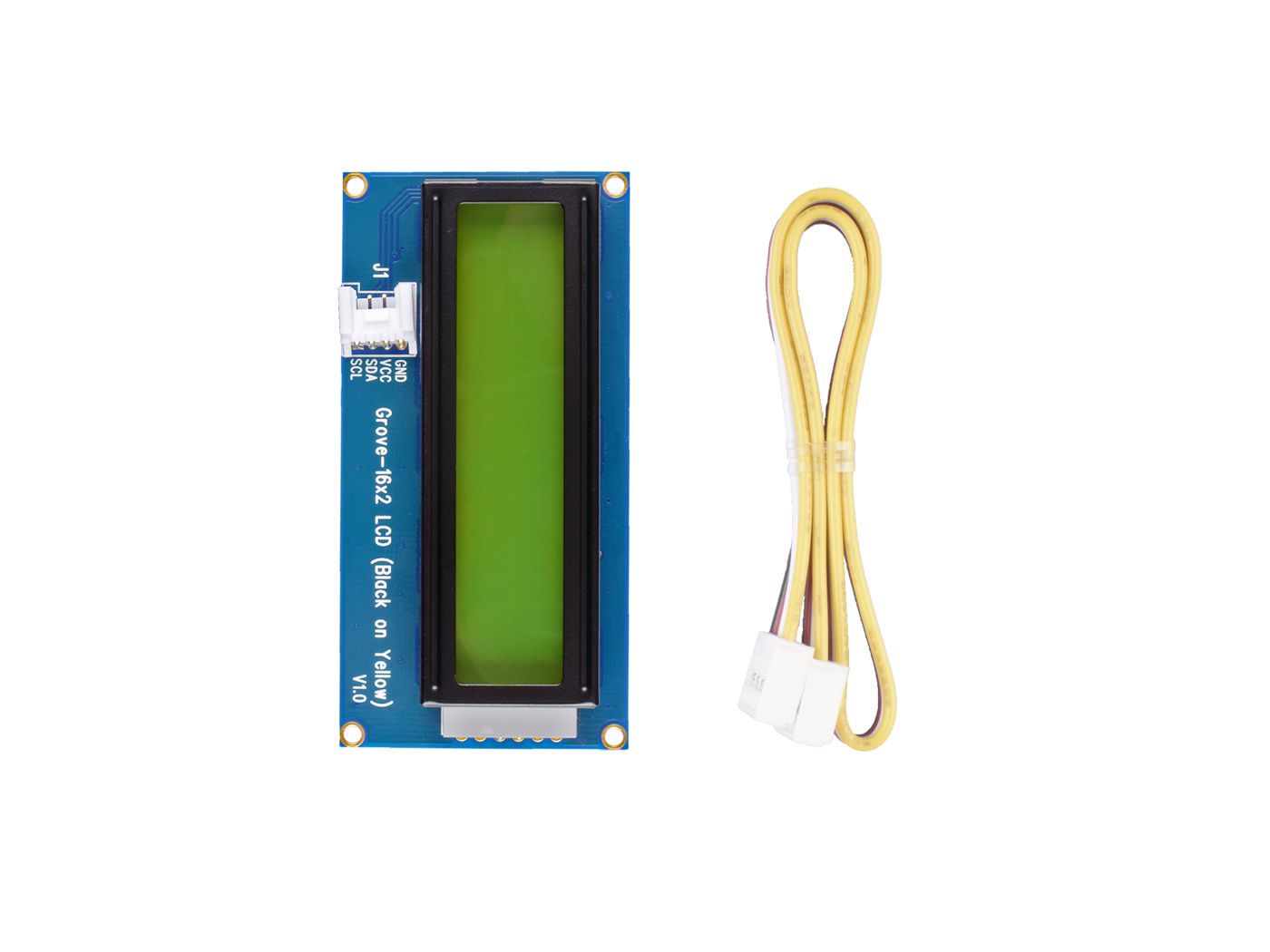 Seeed Studio Grove, 16x2 LCD, Black on Yellow