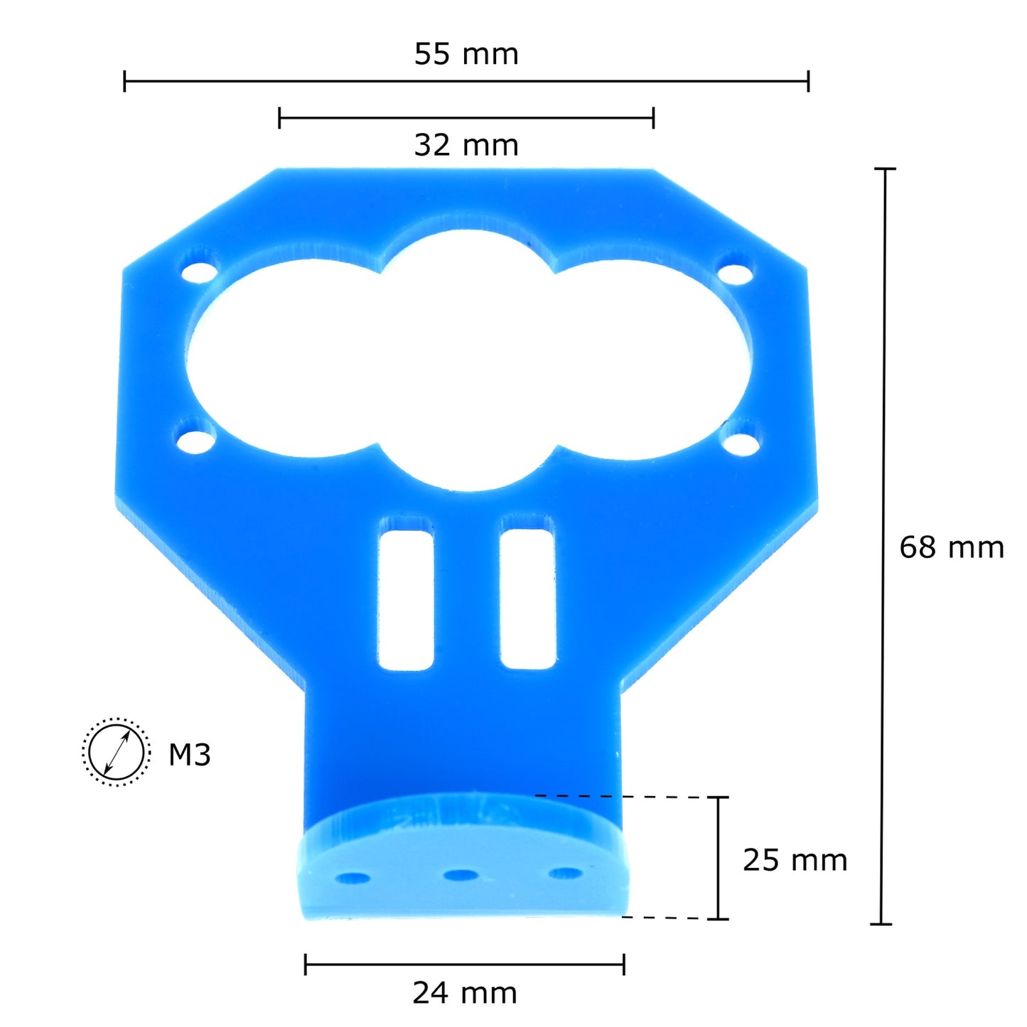 Ultrasonic Sensor HC-SR04 with Holder, blue