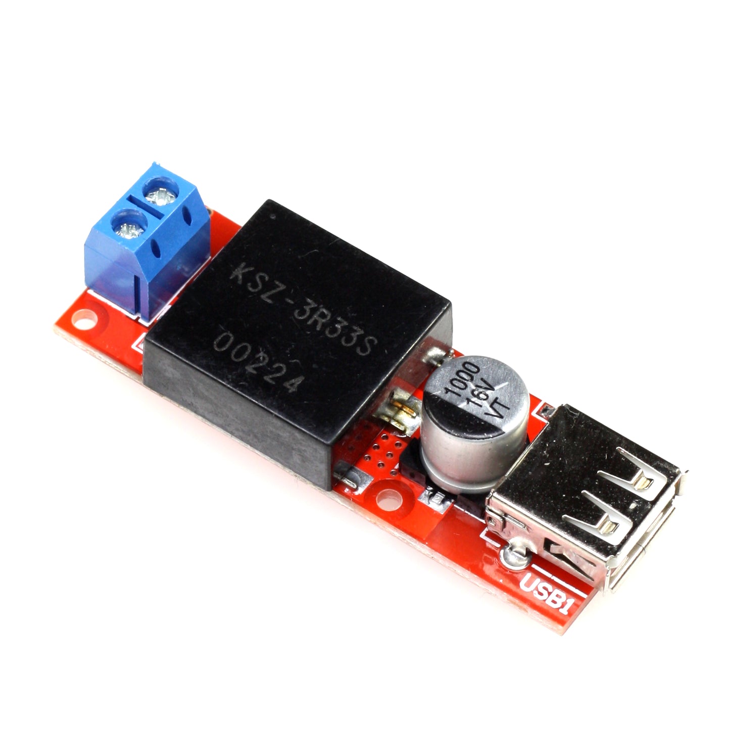 5V 3A DC/DC-Wandler mit USB-Port, 7-24V Eingangsspannung, KIS3R33S Step-Down Modul