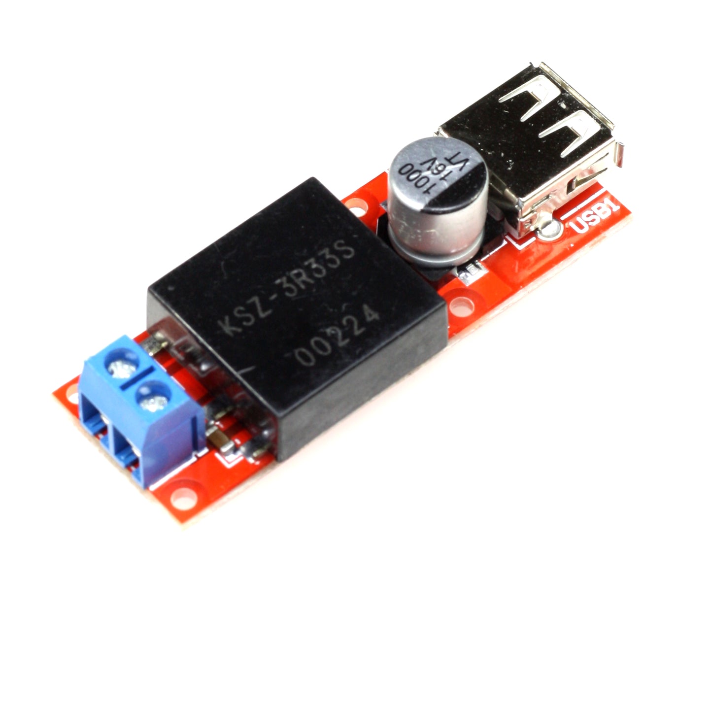 5V 3A DC/DC-Wandler mit USB-Port, 7-24V Eingangsspannung, KIS3R33S Step-Down Modul