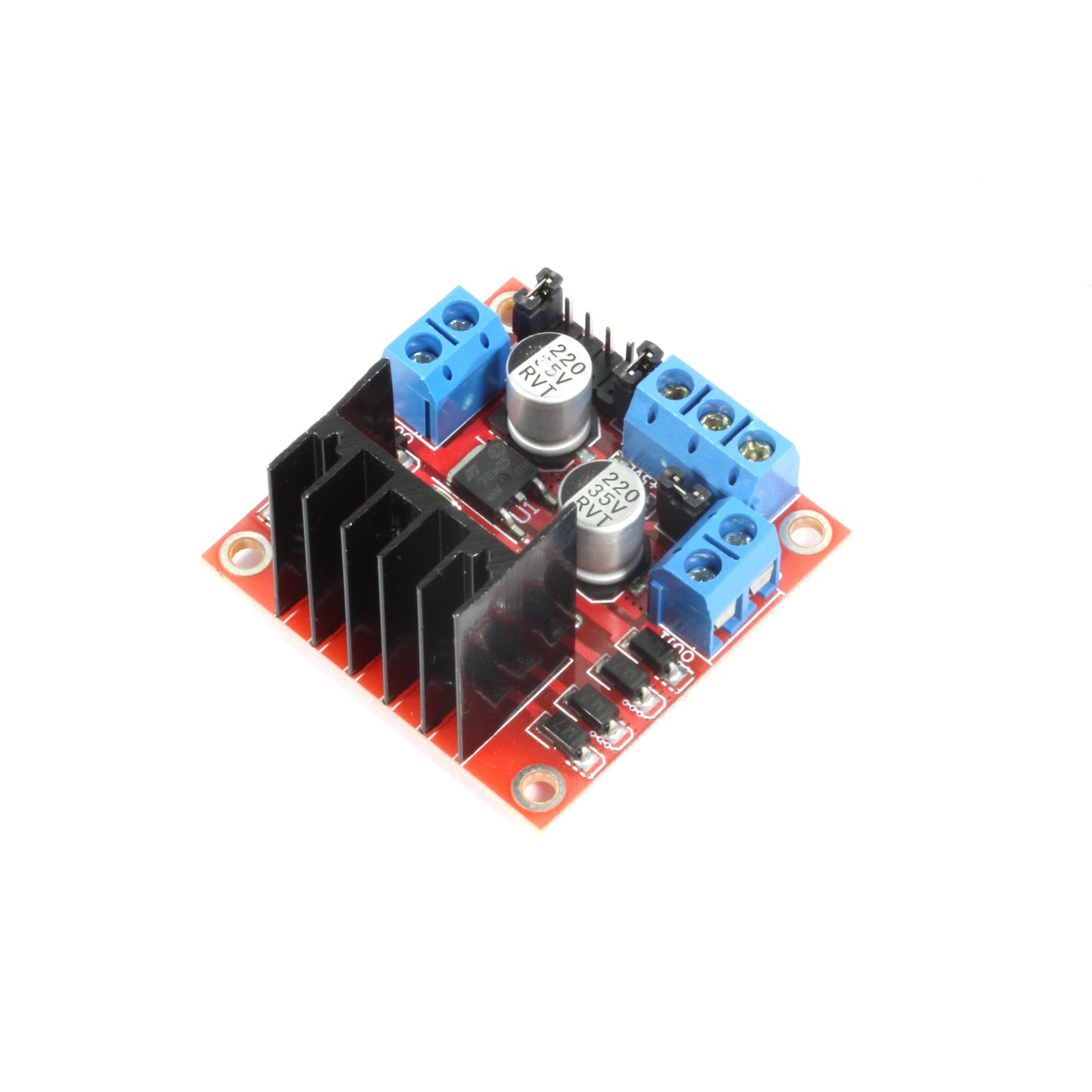 Motortreiber-Modul mit L298N für 2 DC-Motoren oder 1 Schrittmotor, 5V-40V 2A