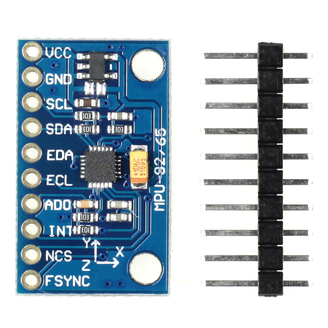 MPU-9250 Modul, 3-Achsen-Accelerometer, -Gyroskop und -Magnetometer, 9DOF, I2C, SPI