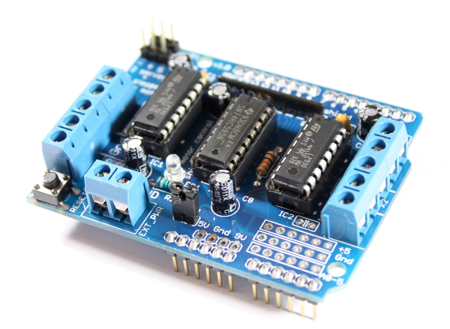 Motor Shield mit 2x L293D Treiber für Schrittmotoren und Servos