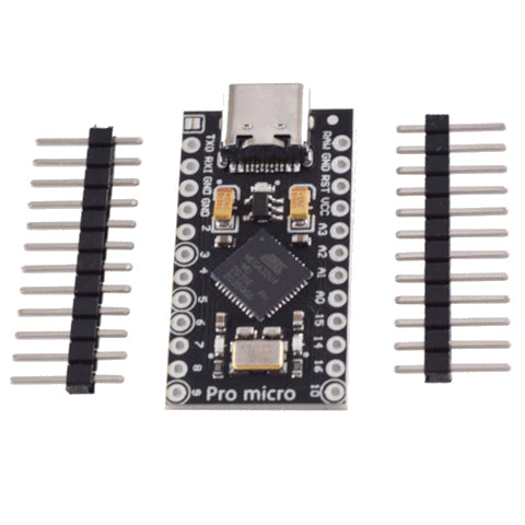 Pro Micro Modul mit USB-C, ATmega32U4, 5V, 16MHz, Arduino kompatibel