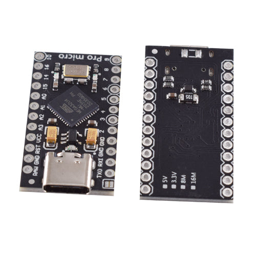 Pro Micro Modul mit USB-C, ATmega32U4, 5V, 16MHz, Arduino kompatibel