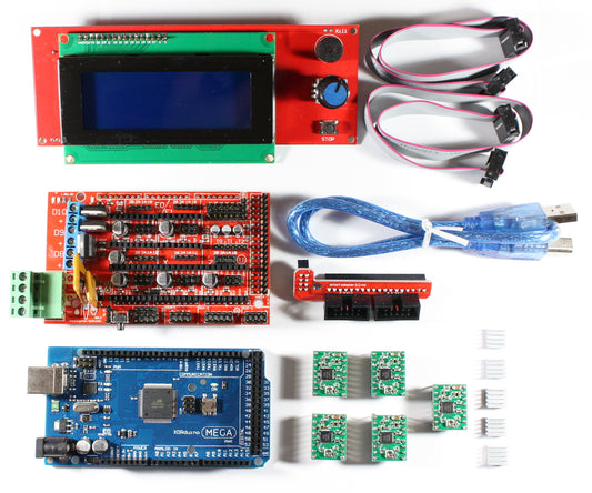 RAMPS 1.4 Kit with Shield, Mega 2560, 5x A4988, 2004 LCD for RepRap 3D Printer