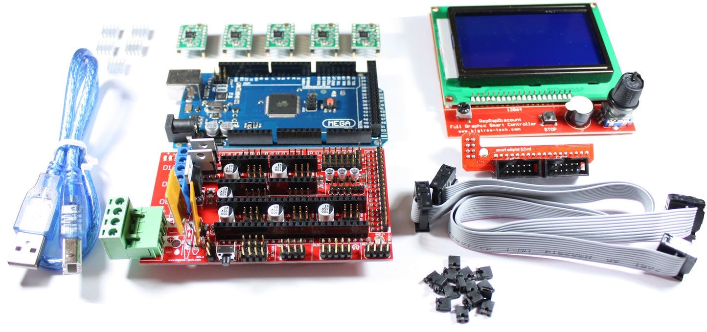 RAMPS 1.4 Kit with Shield, Mega 2560, 5x A4988, 12864 LCD for RepRap 3D Printer