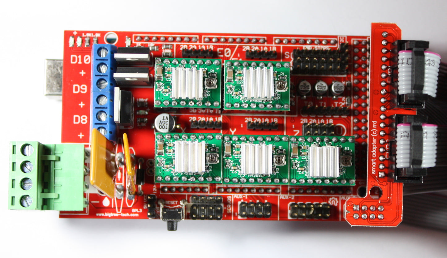 RAMPS 1.4 Kit with Shield, Mega 2560, 5x A4988, 2004 LCD for RepRap 3D Printer
