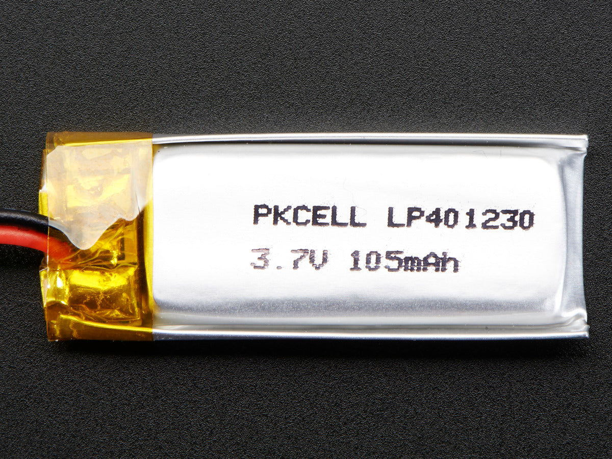 Lithium‑Ionen‑Polymer‑Akku – 3,7 V, 100 mAh, 1570