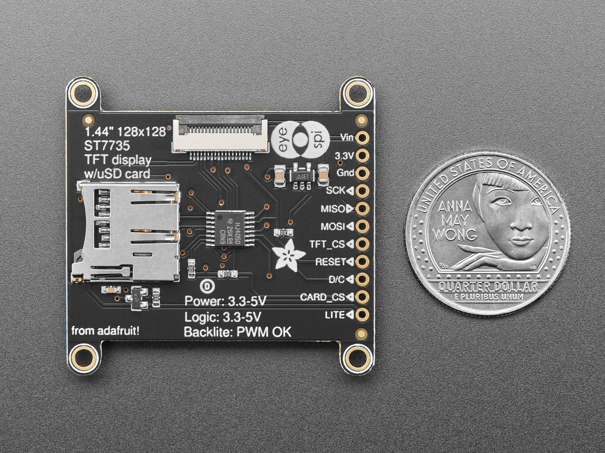 Adafruit 1,44" Farb-TFT-LCD-Display mit MicroSD-Karten-Slot – ST7735R, 2088